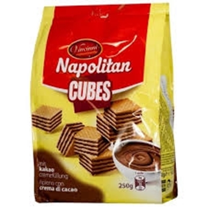 Picture of VINCINNI NAPOLETAN CUBES COCOA 250GR